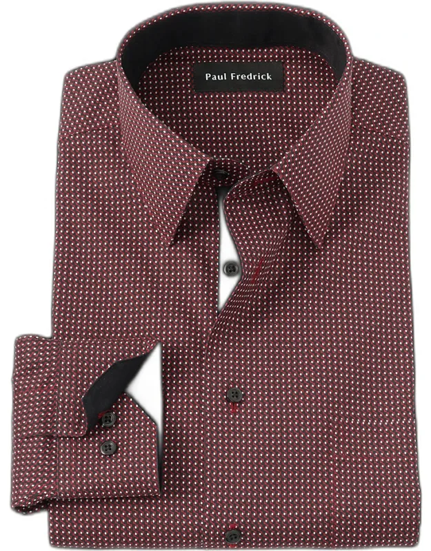 Comfort Stretch Non-iron Geometric Dress Shirt