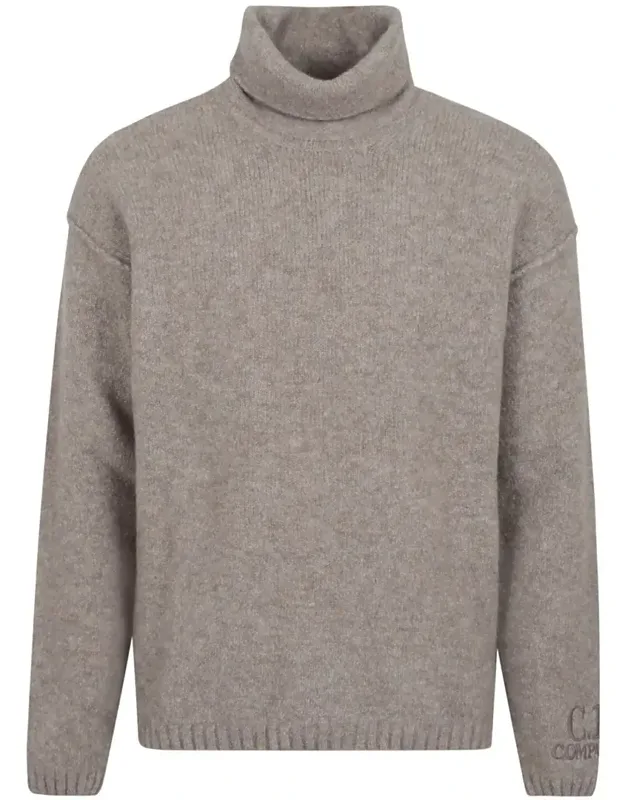 Wool-blend Knit Sweater With High Turtleneck