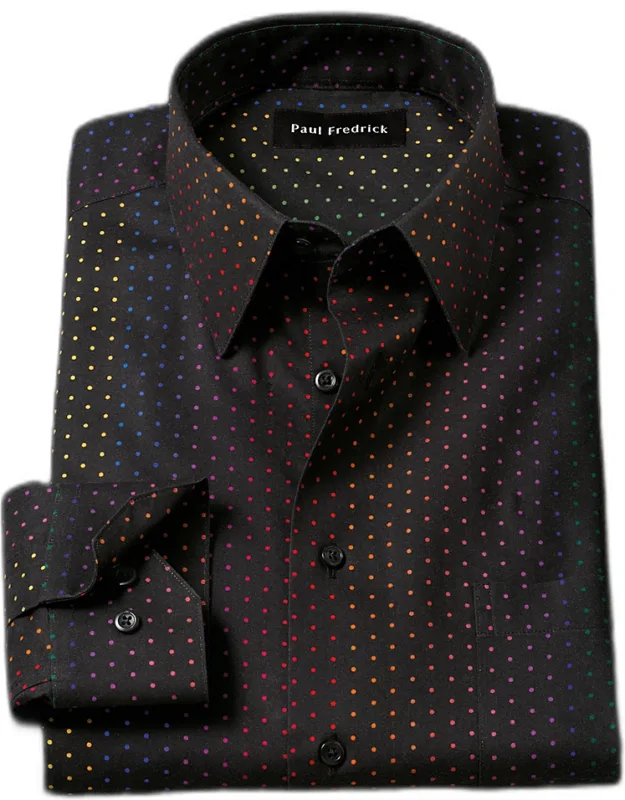 Tailored Fit Comfort Stretch Non-iron Dot Dress Shirt