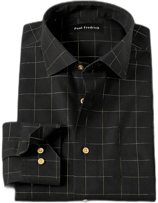 Tailored Fit Comfort Stretch Non-iron Check Dress Shirt