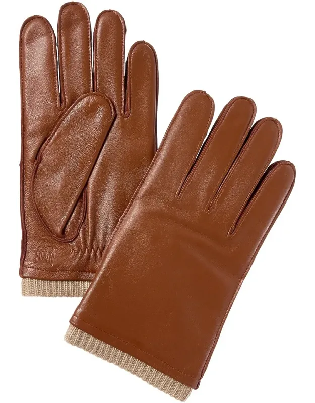 Cashmere-lined Leather Gloves