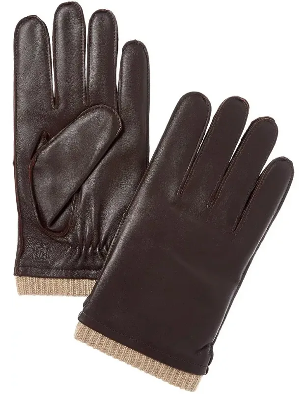 Cashmere-lined Leather Gloves