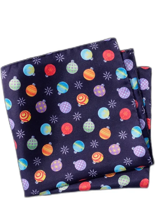 Ornament Motif Silk Pocket Square