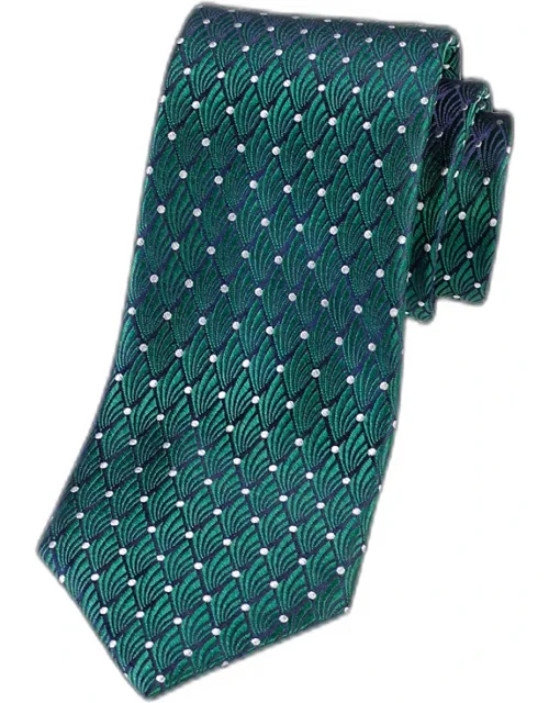 Geometric Woven Silk Tie