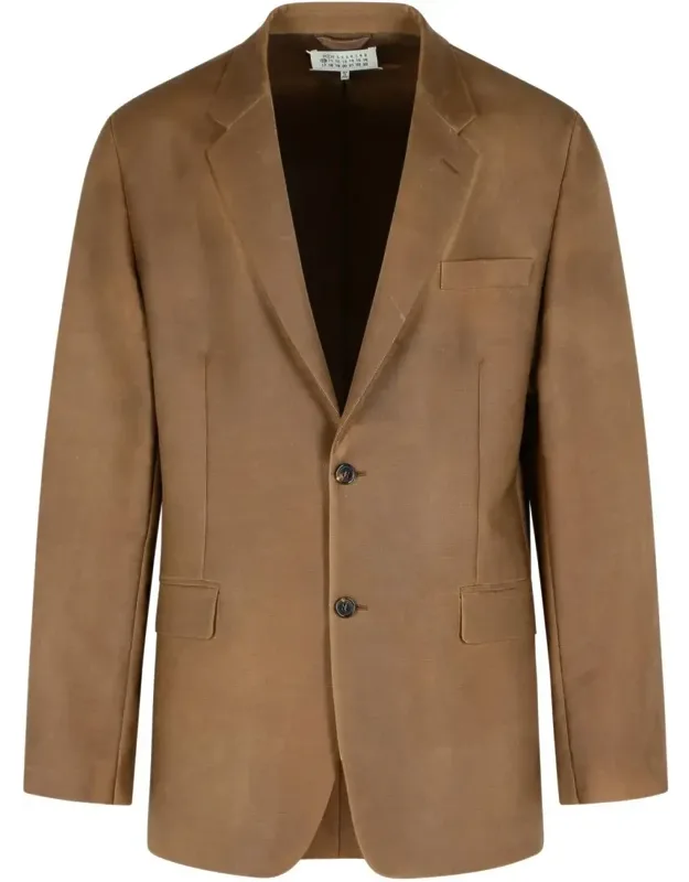 Peak Lapel Wool And Mohair Blazer