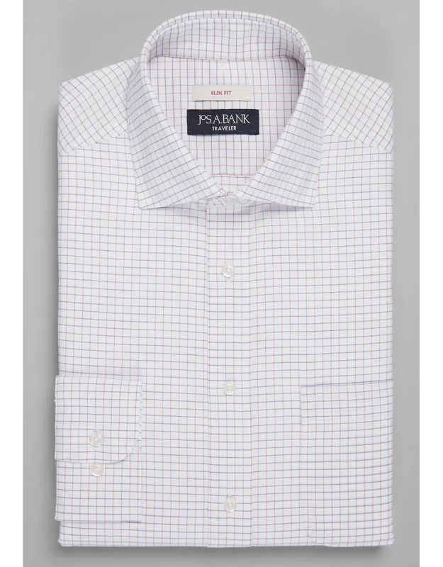 Traveler Collection Slim Fit Spread Collar Dress Shirt