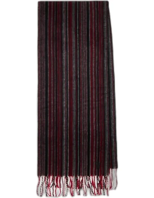 Manchester United 'signature Stripe Lambswool-blend Scarf