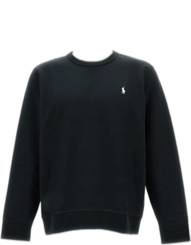 Cotton Blend Sweatshirt With Logo Embroidery