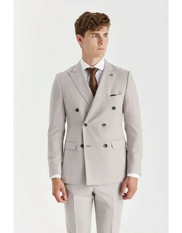 Birdseye Double Breasted Blazer