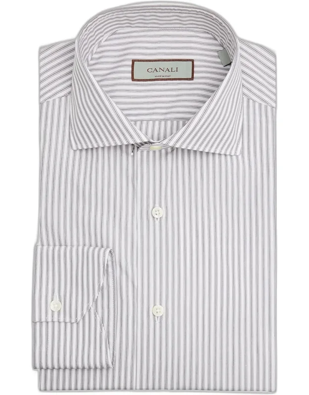 Classic-fit Stripe Cotton Dress Shirt