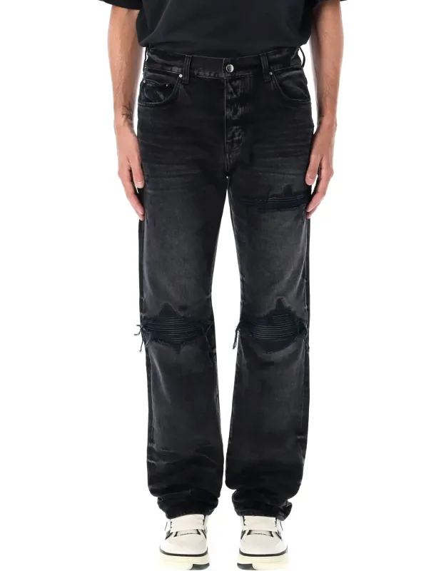 Leather Straight Jeans