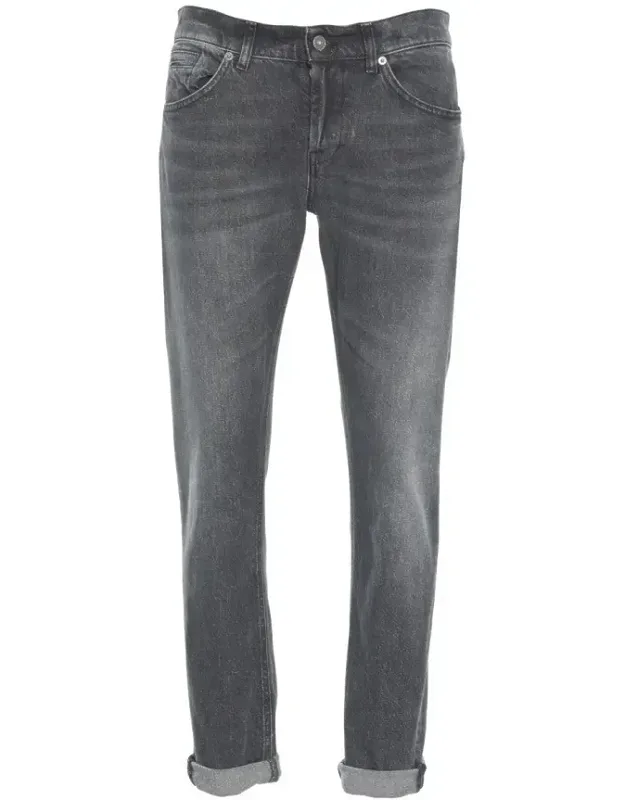 Slim Fit Jeans With Tapered Legs And Rolled Cuffs