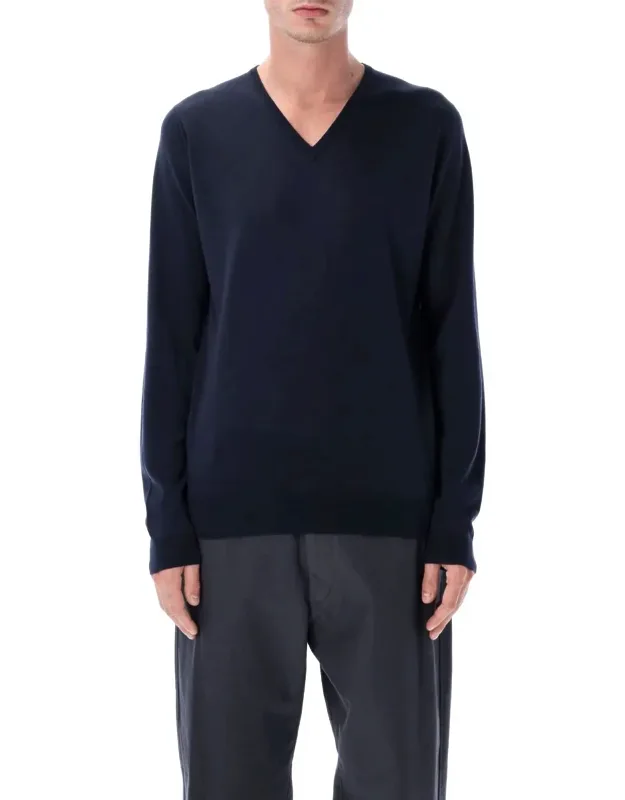 Extra Fine Merino Wool V-neck Jumper