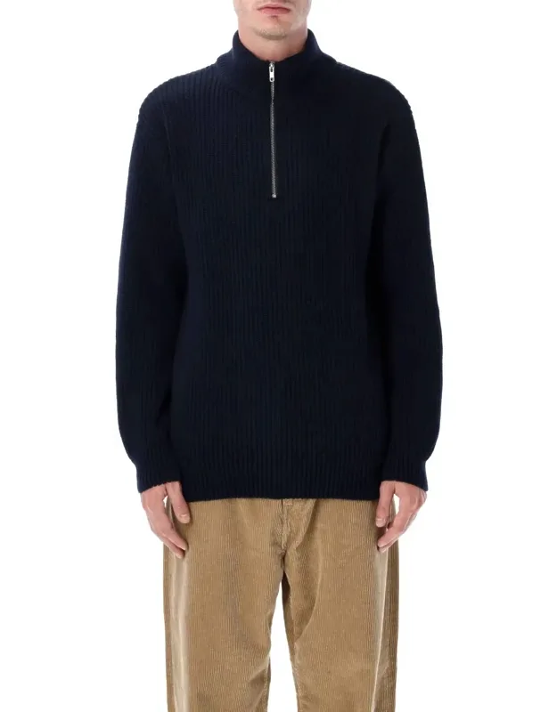 Recycled Merino Wool Quarter Zip Sweater