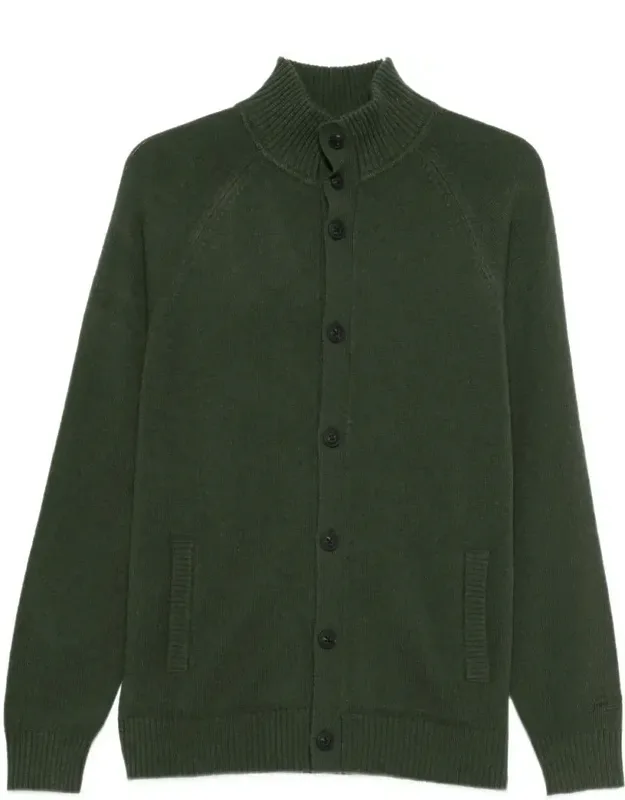 Wool Turtleneck Cardigan