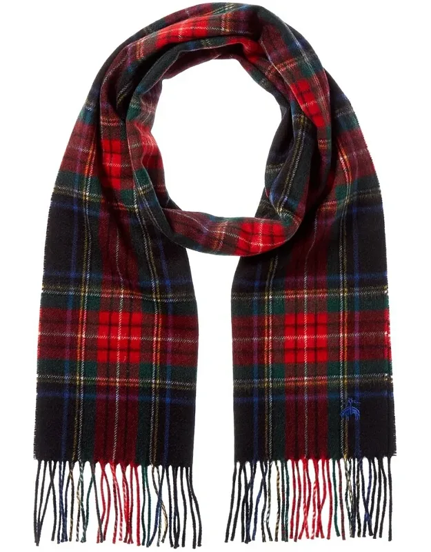 Stewart Plaid Wool & Cashmere-blend Scarf