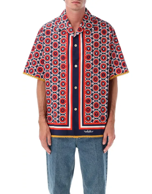 Cotton Bowling Shirt Bulles Royales Print