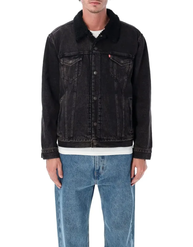 Denim Type Iii Sherpa Trucker Jacket