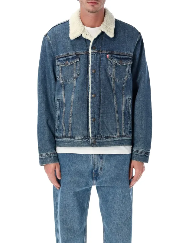 Denim Type Iii Sherpa Trucker Jacket
