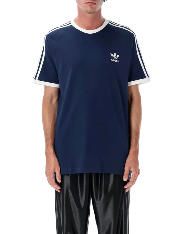 Night Indigo Adicolor Classics 3-stripes Cotton T-shirt