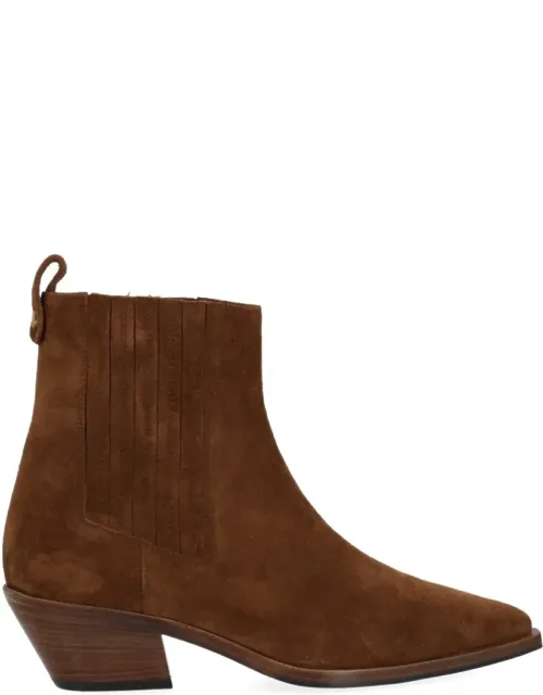 Pointed Toe Suede Ankle Boots