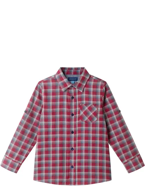 Plaid Two-faced Button-down Shirt