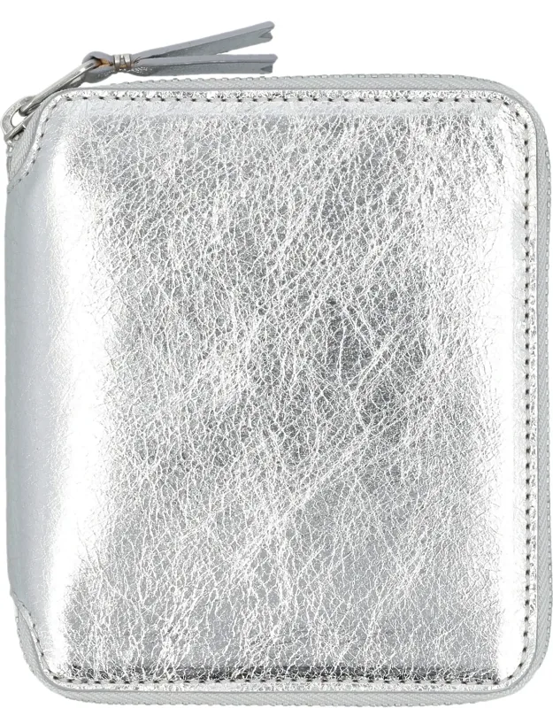 Metallic Zip Around Wallet