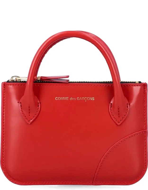 Leather Mini Wallet Bag With Handles