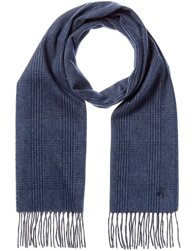 Midnight Glen Plaid Wool & Cashmere-blend Scarf