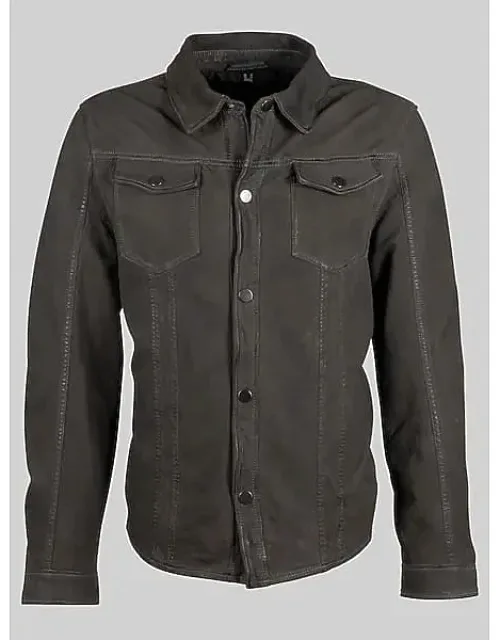 Vintage Leather Trucker Jacket