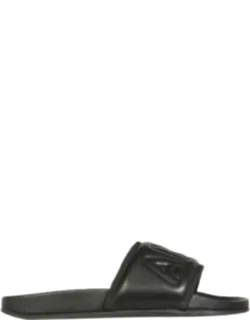 Leather Slide Sandals