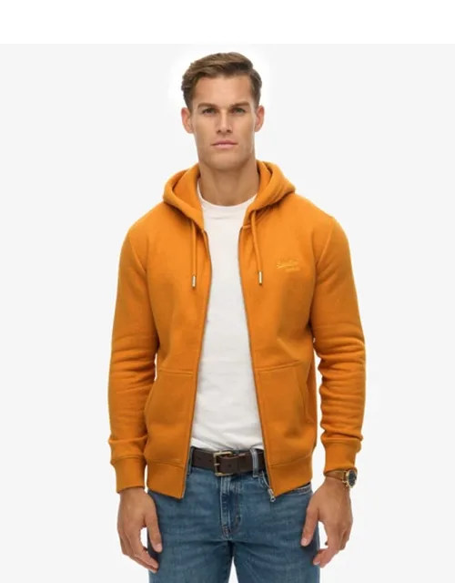 Vintage Logo Embroidered Zip Hoodie