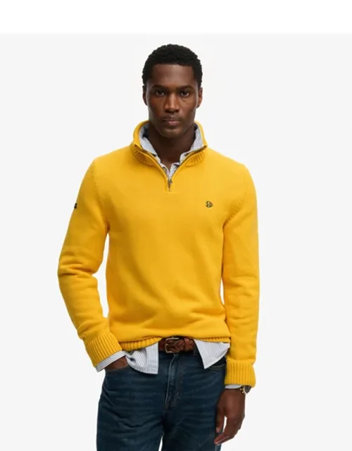 Cotton Half Zip Knit Jumper