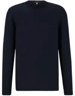 Cotton-silk Long-sleeved T-shirt With Bubble Structure