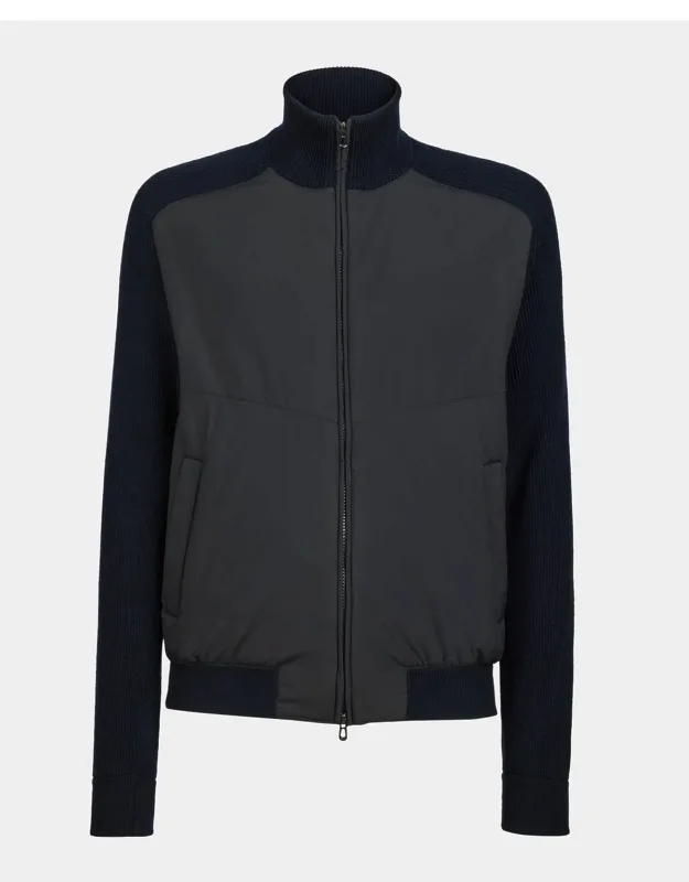 Knit Hybrid Bomber Jacket