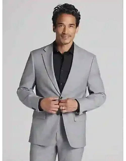 Big & Tall Modern Fit Sharkskin Suit