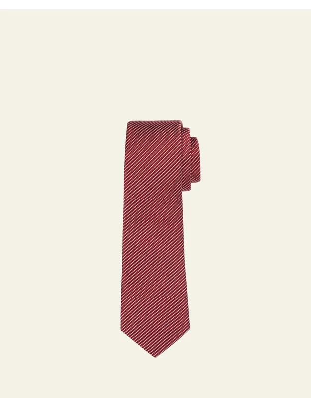 Pinstripe Silk And Cotton Tie