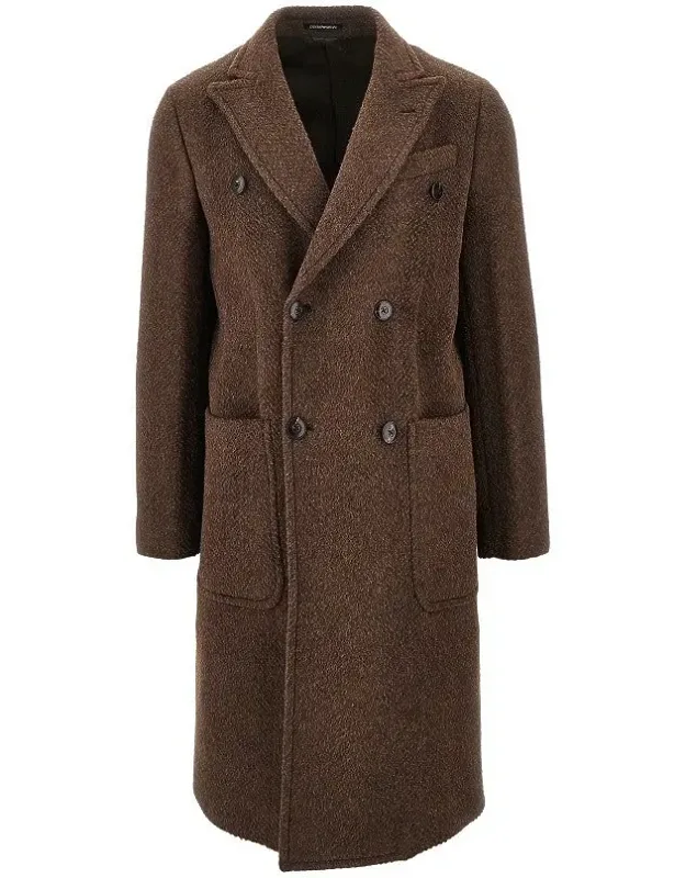 Alpaca-blend Double-breasted Coat