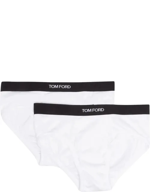 Logo-waistband Briefs (set Of Two)