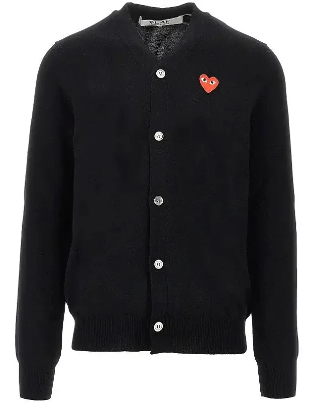 Heart Patch Wool Cardigan
