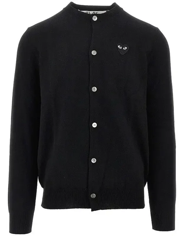 Heart Patch Crewneck Cardigan