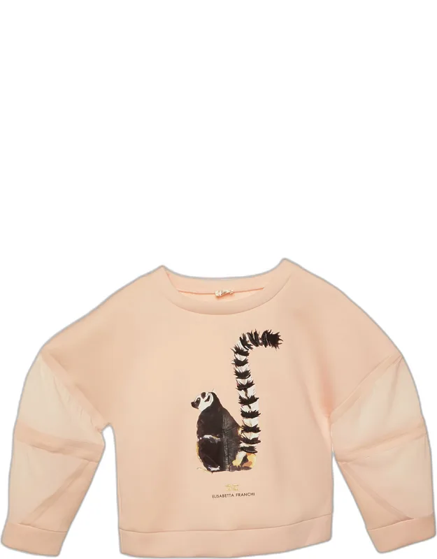 Lemur Print Jersey Sweatshirt