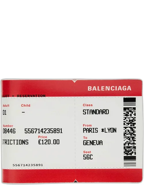 Passport Boarding Pass Bifold Leather Wallet