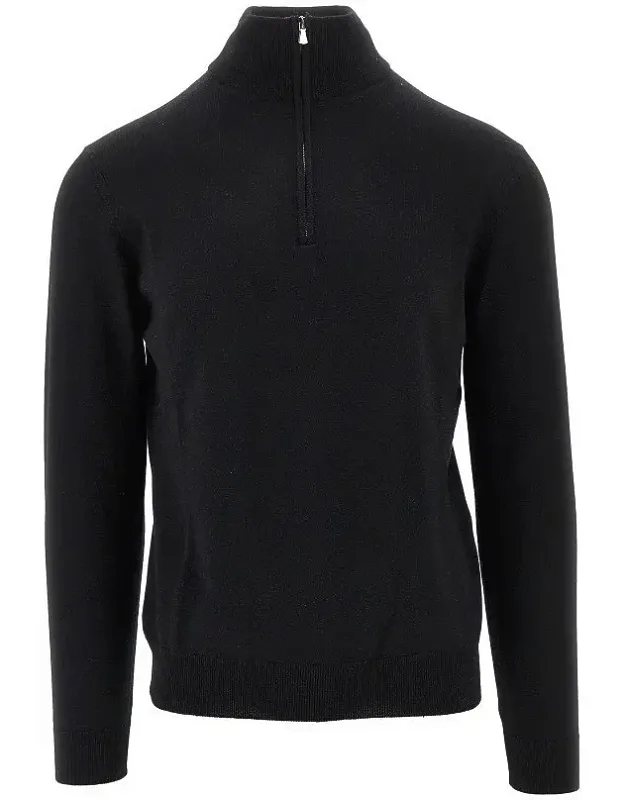 Merino Wool Half-zip Sweater