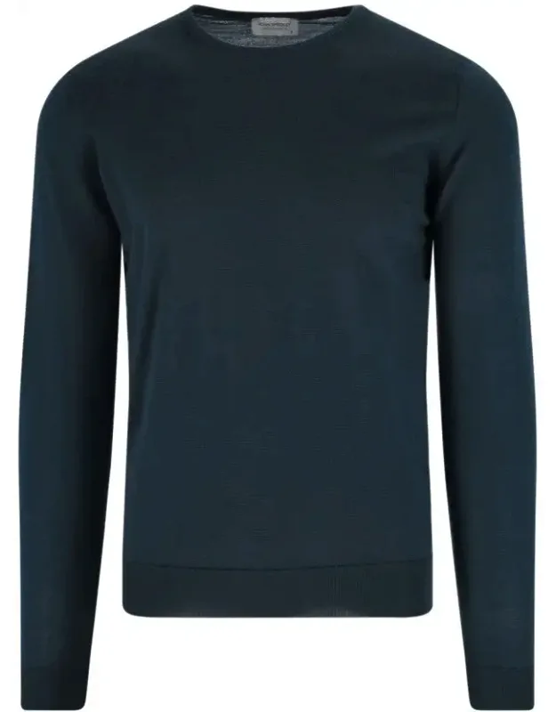 Knit Sweater With Ribbed Cuffs And Timeless Design