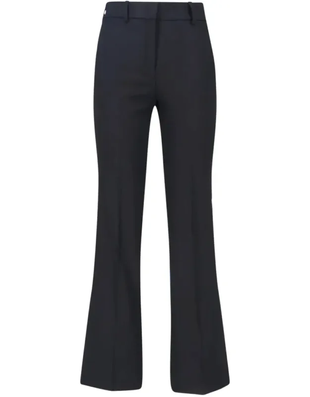 Virgin Wool Pants - Tailored Fit, Smooth Fabric