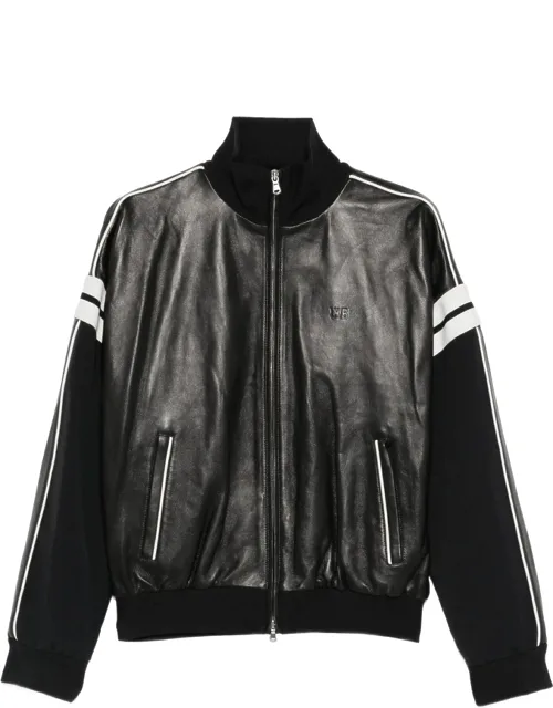 Zip-fastening Leather Jacket
