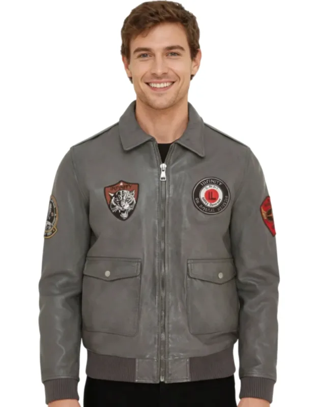 Flying Leather Bomber G-1 Aviator Collar Jacket