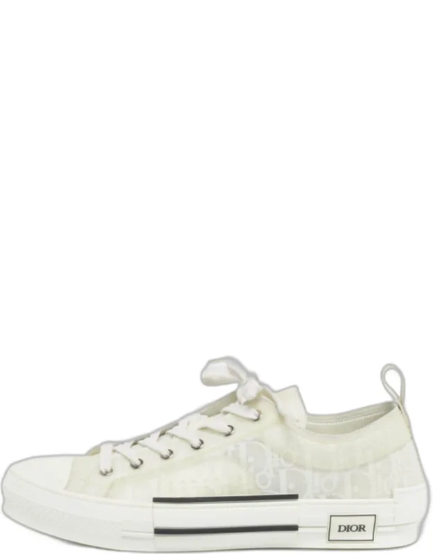 White Oblique Mesh And Rubber B23 Sneakers