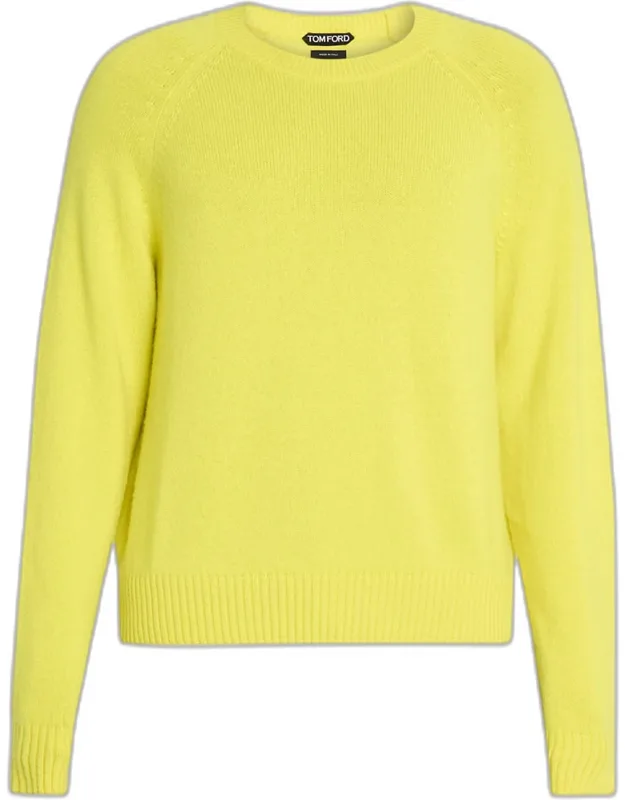 Felted Cashmere Crewneck Sweater